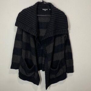 Vince Alpaca Wool Sweater cardigan gray open front‎